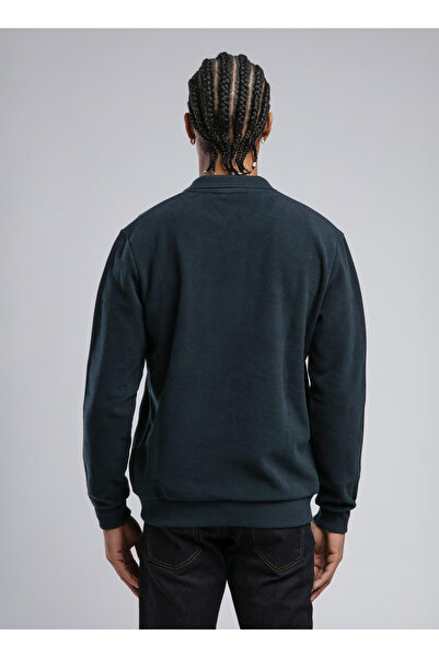 Lee Cooper Ανδρικό φούτερ Polo Neck Navy Blue 251 LCM 241043 NEWBLEND NAVY BLUE