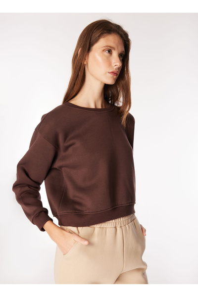 People By Fabrika Kahve Kadın Sweatshırt SPBF4WLSWT-5044