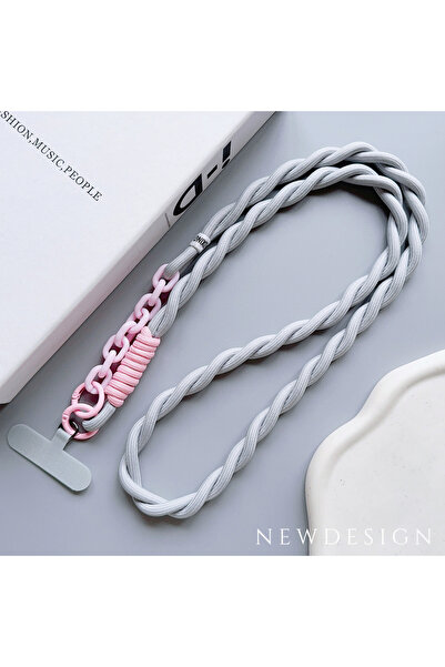 Choice بوليستر / نايلون فضي / رمادي لطيف حبل للهاتف قطر جراب عالمي خارجي من ا...