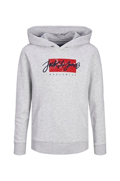 Jack & Jones Baskılı Erkek Çocuk Beyaz Sweatshırt 12259861