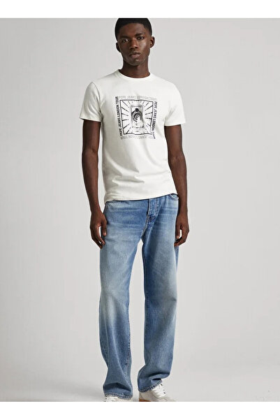 Pepe Jeans Bisiklet Yaka Baskılı Taş Erkek T-Shirt PM509225 837 CHUCK