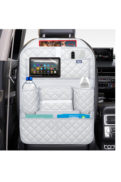 Bod Cunda Oto Koltuk Arkası Koruyucu Eşya Düzenleyici Araç içi Organizer Gri