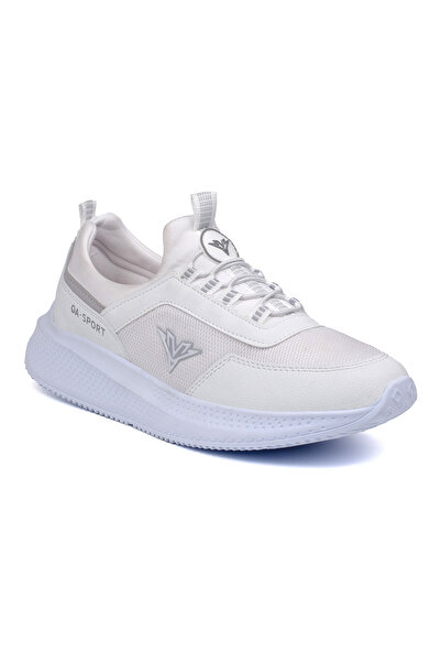 KAJILA Men's White Laceless Flexible Very Light Casual Sneaker Sports Shoes