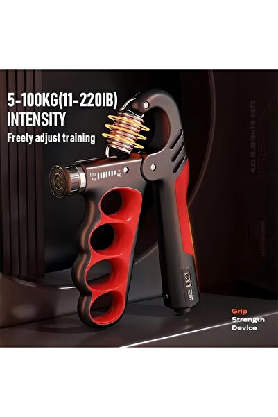 Yelejoy Grip Strength Trainer,Adjustable Resistance 5-100 Kg,Non-Slip Counting Gripper For Muscle Building