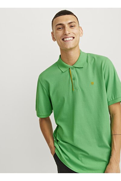 Jack & Jones Polo Yaka Yeşil Erkek T-Shirt JPRBLASAINZ SS POLO