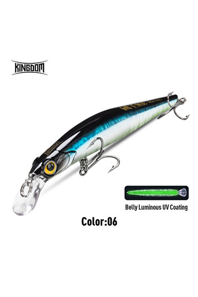 Choice 105 مم، 18.6 غرام، 9506-06، طعم صيد سمكة صغيرة غاطسة من كينغدوم، طعم ص...