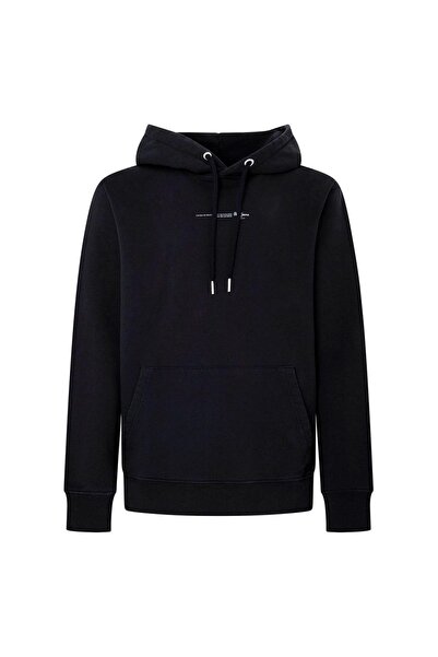 Pepe Jeans Kapüşon Yaka Siyah Erkek Sweatshırt PM582561 999 DAVE HOODIE