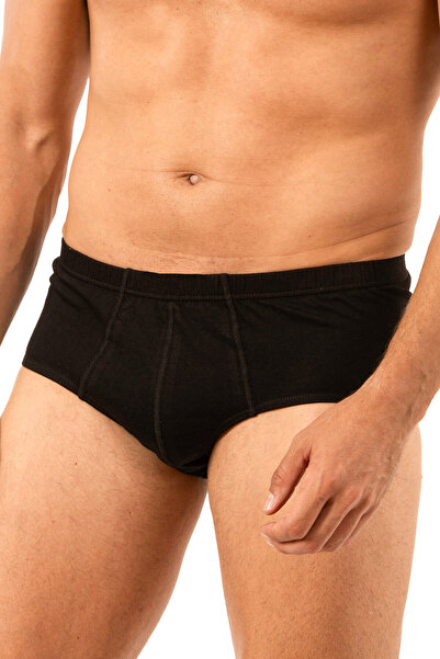 Kompedan Erkek Pamuklu Süprem Slip Külot 3'lü Paket – Rahat & Dayanıklı | Siyah K0037