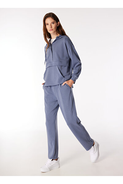 FABRIKA COMFORT Mavi Kadın Lastikli Bel Eşofman Altı FC4WL-EA0127