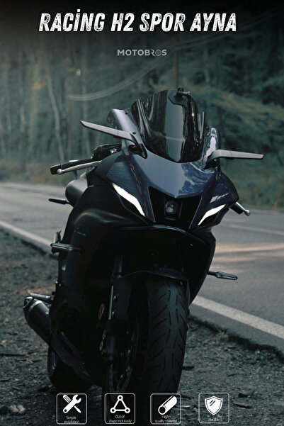 Motobros MOTOSİKLET AYNA RACİNG MOTOSİKLET SPOR AYNA KATLANIR BÜYÜK BOY (R25 ...