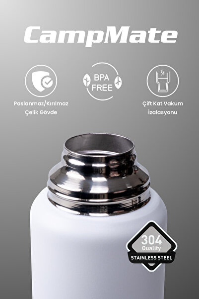 Cooker 1 Liter Double Layer Steel Thermos - 24 Hours Warm, 48 Hours Cold, for Camping Picnic Office Travel