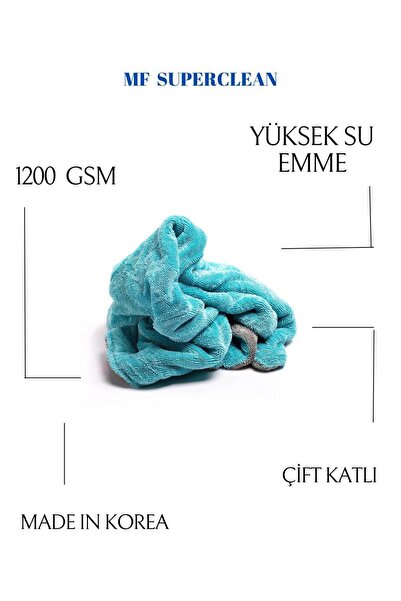 MF SuperClean Duo Twist Oto Kurulama Havlusu - Çi̇ft Katli - 50x80 Cm - 1200 Gsm