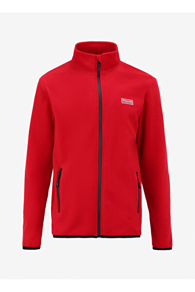 Discovery Expedition Düz Kırmızı Erkek Polar Sweatshırt D4WM-SWT3994