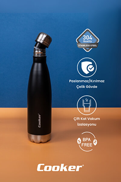 Cooker 500 ml Stainless Steel Double Layer Thermos (Tea Coffee Picnic Camping Outdoor Office Hotel Cafe School)