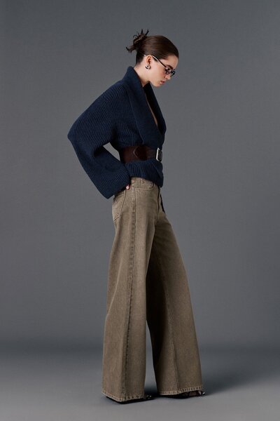 VATKALI V1991 Φαρδύ τζιν με φαρδιά πόδια