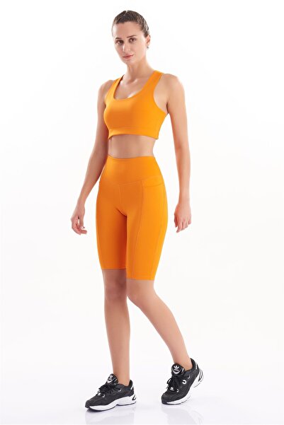 josejuan Colanți sport biker pentru femei cu talie înaltă și buzunare - toner 7108