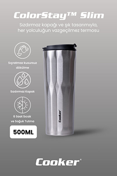 Cooker 0.50 Lt Stainless Steel Thermos Camping Office Picnic Thermos