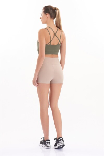 josejuan Pantaloni scurti sport mini pentru femei cu talie înaltă și colanți de strângere - 7400