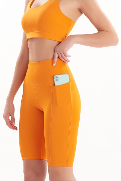 josejuan Жіночі спортивні байкерські легінси із завищеною талією та кишенями 7108