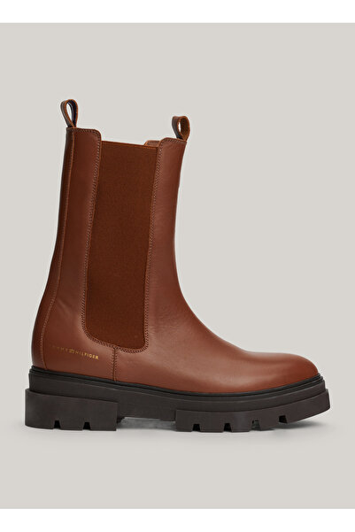 Tommy Hilfiger Kahverengi Kadın Deri Bot FW0FW06730GPK