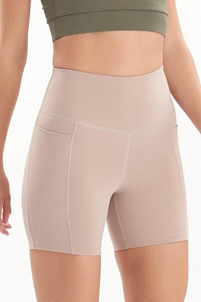 josejuan Γυναικείο σορτς ποδηλασίας με ψηλή μέση - κοντό αθλητικό κολάν με διπλές τσέπες 7109