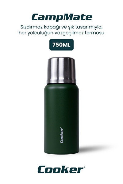 Cooker 750 Ml Paslanmaz Çelik Çift Kat Termos-24 Saat Sıcak,48 Saat Soğuk (Ka...