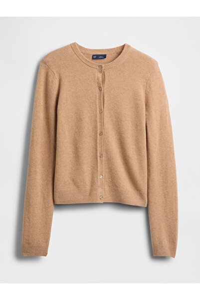 GAP Kadın Camel CashSoft Crop Hırka