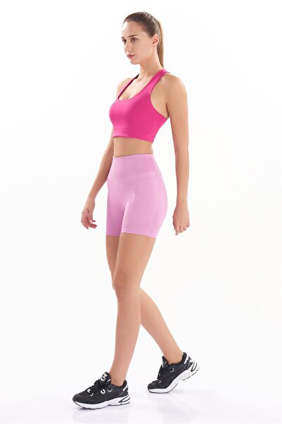 josejuan Pantaloni scurți motociclist pentru femei cu talie înaltă - Colanți sport scurte cu buzunar dublu 7109