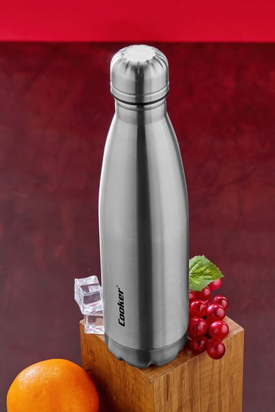 Cooker 500 ml Stainless Steel Thermos – Double Layer Insulation, 6 Hours Hot & 12 Hours Cold, Leak Proof Water Bottle