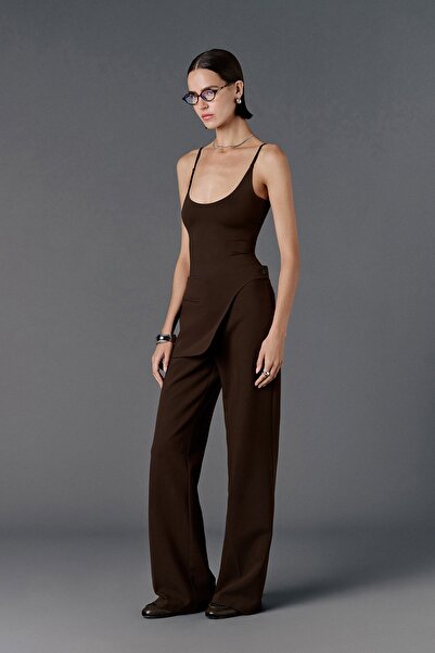 VATKALI Υφασμάτινο παντελόνι με λεπτομέρεια φούστας