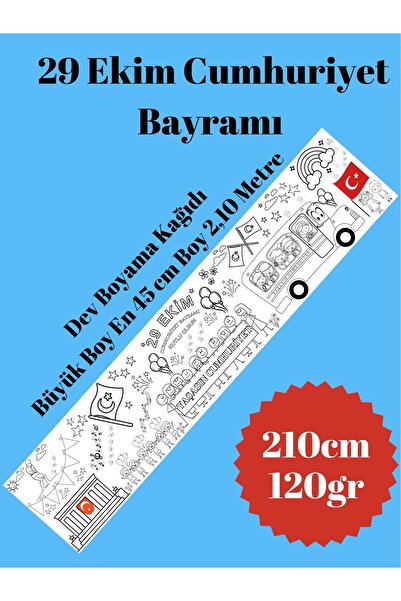 sandal hediyelik 29 Ekim Cumhuriyet Bayramı - Dev Boyama Kağıdı - Boyama Rulo...