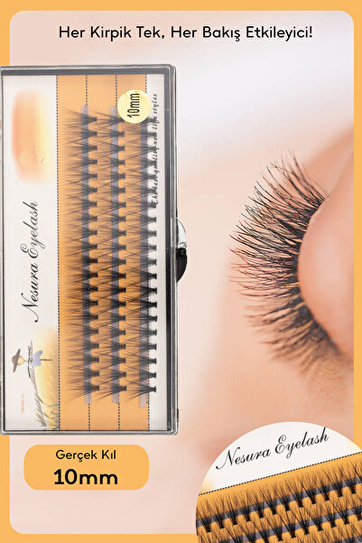 eyelash Nesura TEKLİ Takma Kirpik Gerçek Kıl - 10 Mm