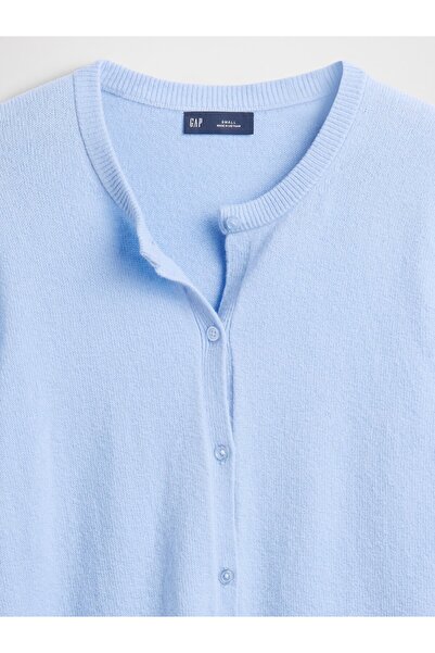 GAP Kadın Bebe Mavisi CashSoft Crop Hırka