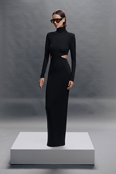 VATKALI cut-out maxi elbise