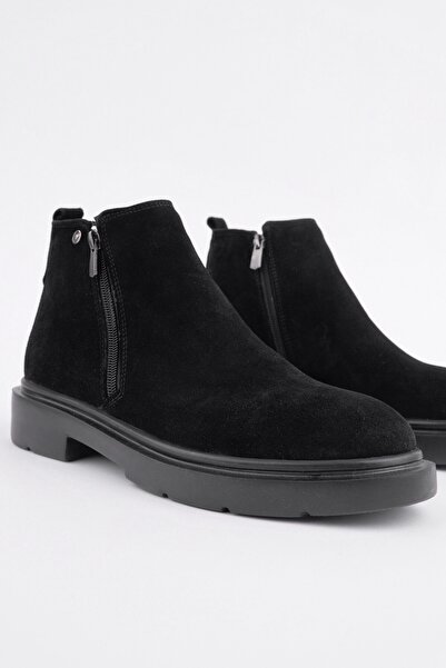 MUGGO ASTRA Чоловічі зимові черевики з натуральної шкіри з подвійною застібкою-блискавкою