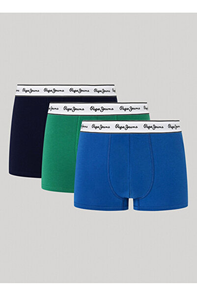 Pepe Jeans Koyu Mavi Erkek Boxer PMU11145 581 SOLID TK 3P