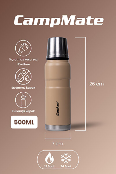 Cooker 500 ml Double Layer Leak Proof Stainless Steel Thermos – 12 Hours Warm, 24 Hours Cold Protection