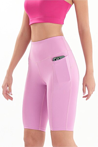 josejuan Жіночі спортивні байкерські легінси із завищеною талією та кишенями 7108