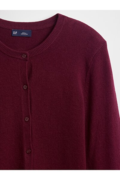 GAP Kadın Bordo CashSoft Crop Hırka