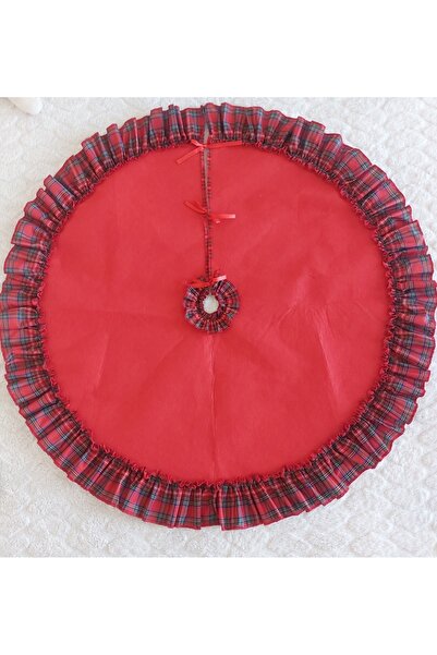 Babyelos سجادة قدم من خشب الصنوبر المكشكش من القماش القطني - حواف بطول 1 متر