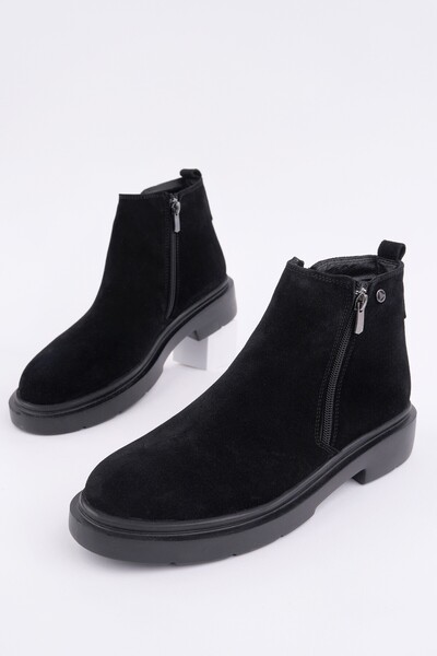 MUGGO ASTRA Чоловічі зимові черевики з натуральної шкіри з подвійною застібкою-блискавкою