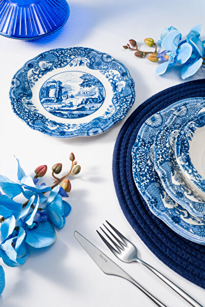 Fecra Vintage Blue 24 Parça Yemek Takımı