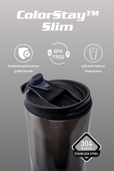 Cooker 0.50 Lt Colorstay ™   Slim Stainless Steel Thermos Camping Office Picnic Thermos