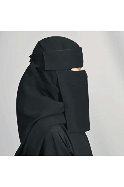 lamha abaya Short Solar Niqab with Two Elastic Bands and Tie Closure