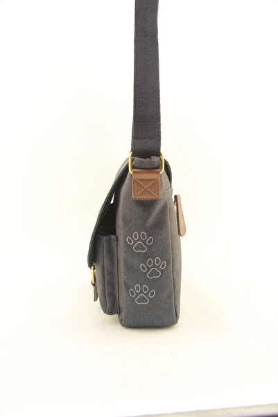 QUB CLUB Su Geçirmez Kanvas Siyah  Patili İş Okul Evrak Laptop Çantası