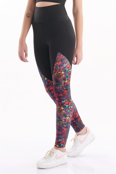 josejuan Colanți sport imprimați cu model de adunare cu talie înaltă pentru femei 7123