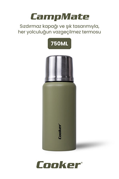 Cooker 750 ml Stainless Steel Double Layer Thermos-24 Hours Hot, 48 Hours Cold (Camping, Office, Travel) Thermos.