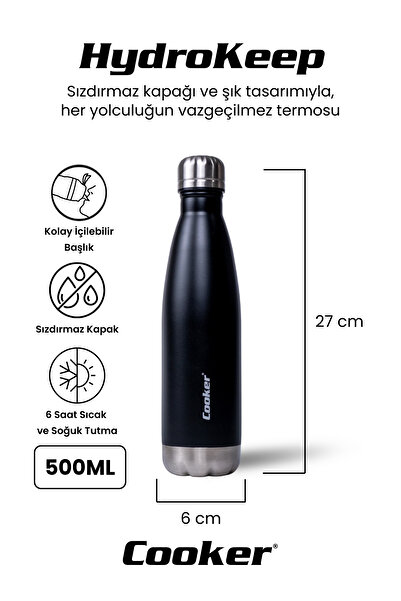 Cooker 500 ml Stainless Steel Double Layer Thermos (Tea Coffee Picnic Camping Outdoor Office Hotel Cafe School)