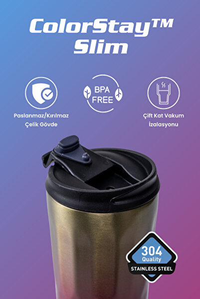 Cooker 0.50 Lt Colorstay ™ Slim Stainless Steel Thermos Camping Office Picnic Thermos