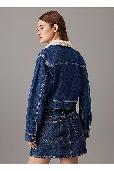 Calvin Klein DENIM ZIP JACKET SHERPA